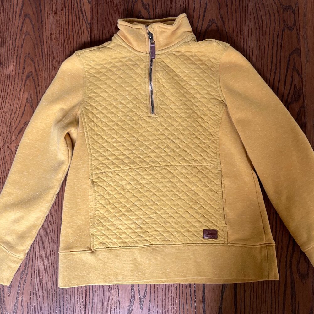 LL Bean Quilted pullover - color Saddle